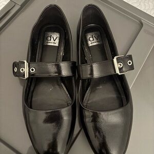 DV by Dolce Vita Black Patent Leather Mary Jane Loafers